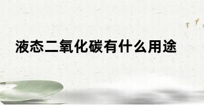 随州信安达生产的液态二氧化碳有什么用途